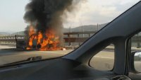 Автомобил изгоря на магистрала "Хемус"