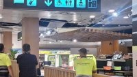 Покрив на летище се срути след земетресението в Испания 