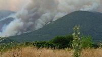 Заваля дългоочакваният дъжд над големия пожар край Плоски