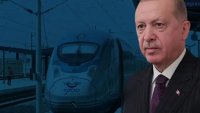 Ердоган откри високоскоростна жп линия до българската граница и лично подкара влака