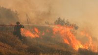 Голям пожар и край Атина, над 300 души са евакуирани