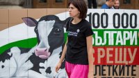 В кадър: Над 110 000 подписа срещу отглеждането на телета в клетки