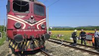 Проблем в спирачките подпали локомотив край Стара Загора