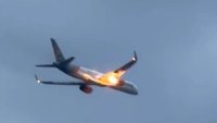 Двигател на самолет се запали малко след излитане от Корфу ВИДЕО