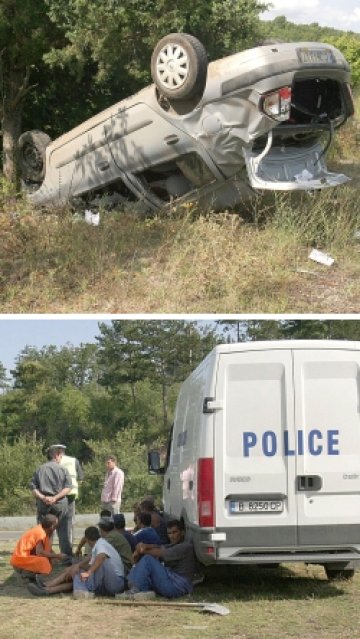 Кола уби затворник на пътя край Бургас