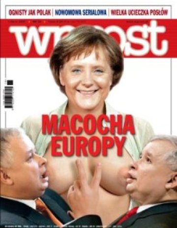 Полско списание показа &quot;голата гръд&quot; на Ангела Меркел