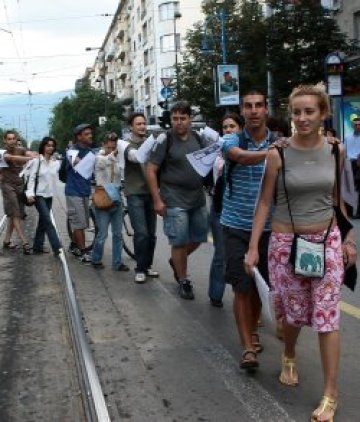 Еколози направиха &quot;влакче&quot; по &quot;Витоша&quot; в защита на Странджа