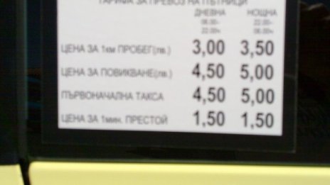 На такси в Слънчев бряг – 10 лева със сядането