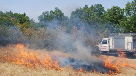 Пожарът край Динево обхвана 2500 дка площ, чакат помощ от военните