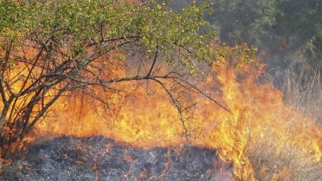 Овладян е пожар, предизвикан от военно учение край Казанлък