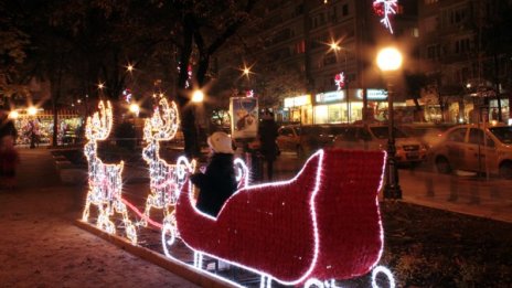 Живо коледно дърво грейна в Стара Загора