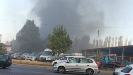 Пожар в района на бул. "Брюксел" в София