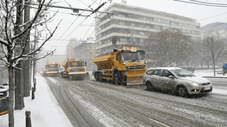 Общината: 163 снегорина борят снега из София