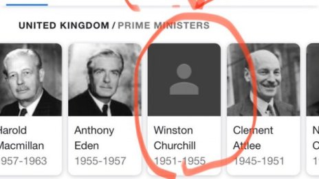 Защо Чърчил остана без снимка в Google?