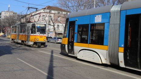 Промяна в движението на трамвайни линии в София