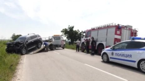 Пометената от джип кола край Девене са въртяла няколко пъти