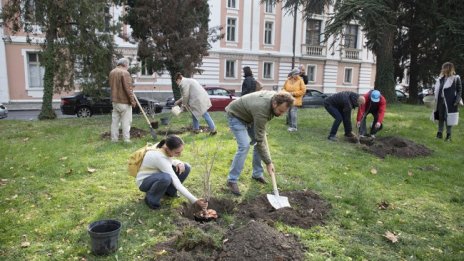 Актьори посадиха "Вишнева градина" в центъра на Стара Загора