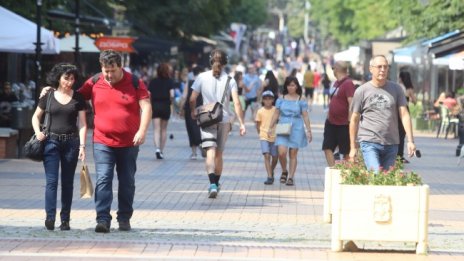 Кола се удари в кашпа в началото на пешеходната зона на бул. Витоша