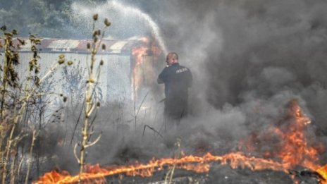 Пожар на Младежкия хълм в Пловдив, няма пострадали 