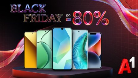 Black Friday оферти от А1: Селекция смартфони на водещи марки с до 80% отстъпка 