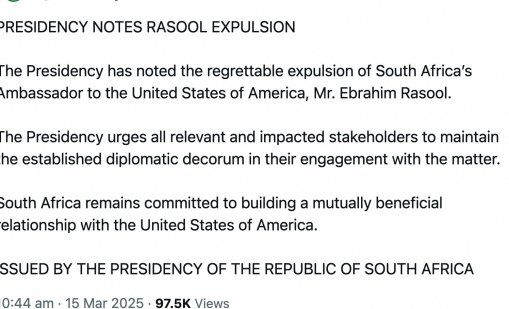 "Достойно за съжаление" – президентът на ЮАР за изгонването на посланика от САЩ