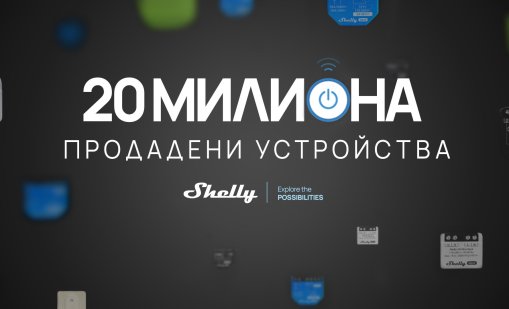  Над 20 милиона продадени устройства Shelly по целия свят