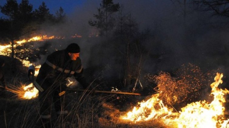 Огромен пожар избухна край хасковското село Татарево