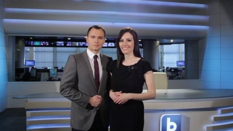 Новите водещи на централната емисия на bTV Новините - Лиляна Боянова и Иван Георгиев. Снимка:BTV