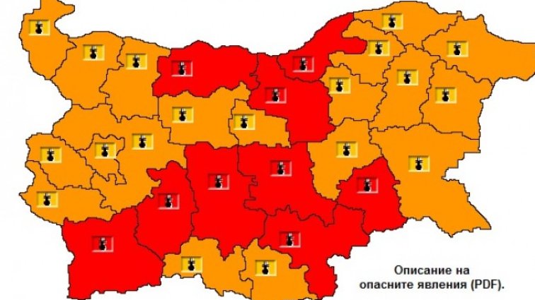 Екстремни горещини в цялата страна - на места се очакват над 41°С