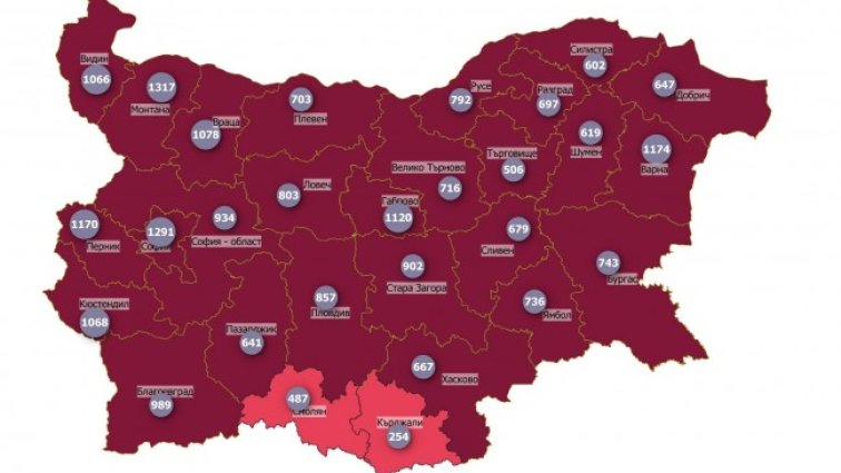 Коронавирусът ни е превзел, само две области в червено