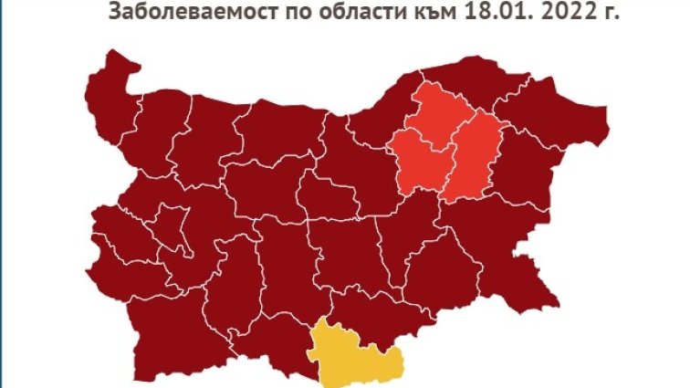 COVID карта: Благоевград чупи рекорди, Кърджали все още се държи