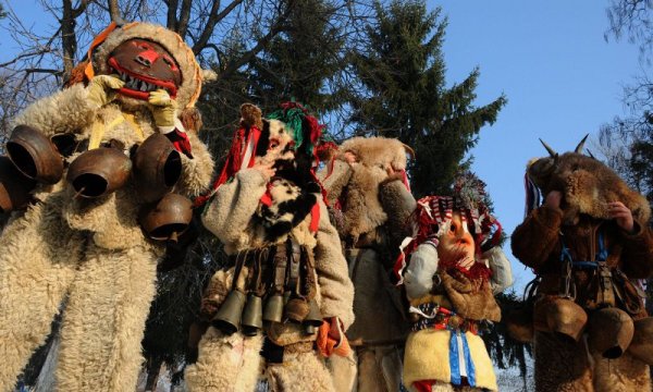 Кукерски празници в с. Лесново, Софийско. Снимка: Булфото