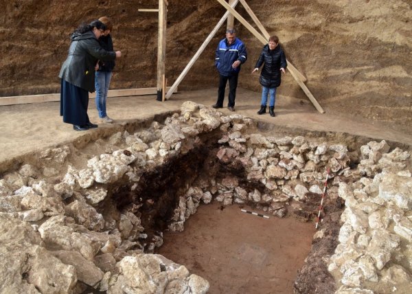 При археологически проучвания в историко-археологическия резерват &quot;Сборяново&quot;, близо до село Свещари, Разградска област, екипът на проф.Диана Гергова откри тракийска гробница в могила, която е в непосредствена близост до Голямата Омуртагова могила. Гробницата е типичния за гетите стил, вкопана в земята, с каменни стени, отличаваща се с масивна облицовка от дъбови греди. Снимка: БТА