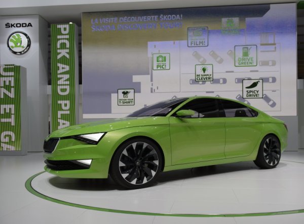 Новата Skoda VisionC бе официално представена по време на автосалона в Женева. Снимка: БТА