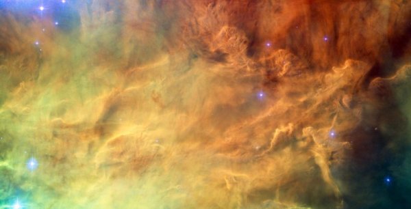 Изображение на новия Hubble Space Telescope разкрива сърцето на Lagoon Nebula - масивен облак от нажежен прах и газ, &quot;бомбардиран&quot; от радиацията на нови звезди. Снимка: НАСА