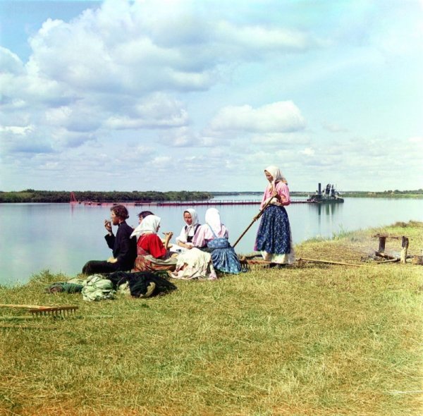 Обяд на нивата, 1909 година. Снимка: The Library of Congress