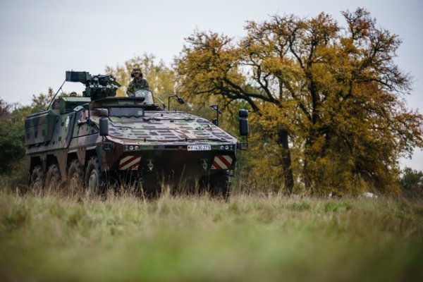 Германски военни по време на военно обучение край река Елба. Снимка: БГНЕС