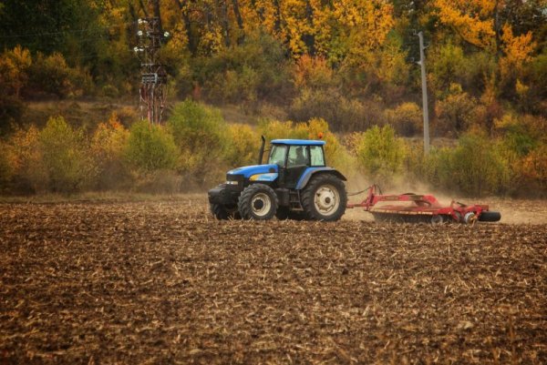 Земеделец обработва нива в поле край София. Снимка: БГНЕС