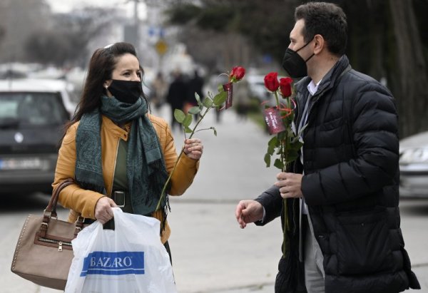 8 март и от улиците на Скопие. Снимка: БГНЕС